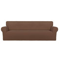 Stretch Couch Covers for Sofa 4 Seater Slipcovers Brown (XX-Large 4-Seater Sofa / Brown)