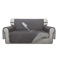 Double Protection 100% Waterproof Loveseat Sofa Covers for Living Room (Gray/Light Gray / Loveseat Medium)