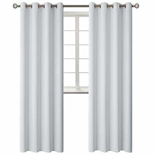 Room Darkening Curtains 95 Inches Long (Greyish White / 52"W x 95"L (Pack of 2))