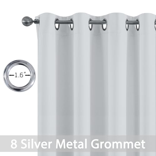 Room Darkening Curtains 52x90 inch Greyish White (Greyish White / 52"W x 90"L (Pack of 2))
