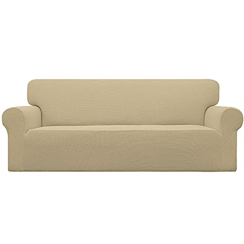 Stretch Oversized Sofa Couch Slipcover Washable Beige (X-Large Sofa / Beige)