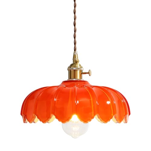 Plug in Pendant Light (Orange Plug)