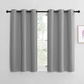 Silver Grey Blackout Curtain Panels for Bedroom (Silver Gray / 42"W x 40"L (Pack of 2))