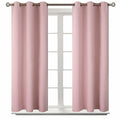 Short Curtains for Small Window 45 Inch Long (Baby Pink / 38"W x 45"L (Pack of 2))