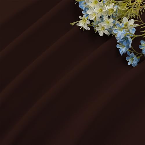 Blackout Curtains 54 inch Length 2 Panels Set (Chocolate / 52"W x 54"L (Pack of 2))