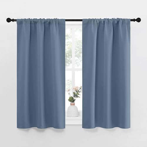 RV Blackout Curtains for Camper Windows (Stone Blue / 29"W x 40"L (Pack of 2))