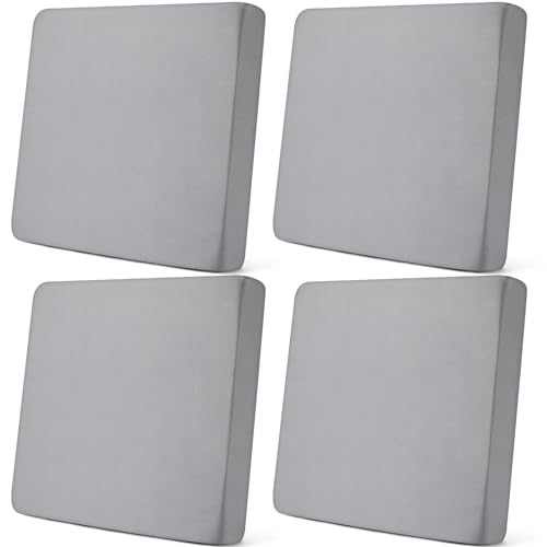 4 Pcs Stretch Cushion Covers (Light Grey / Seat Cover)