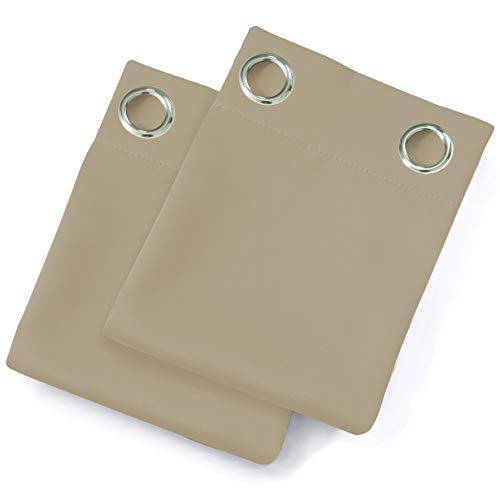 Beige Thermal Blackout Curtains (Beige / 52"W x 63"L (Pack of 2))