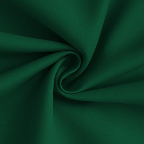 Dark Green 100% Blackout Curtains 63 Inches Long 50" Wide 2 Panels (50"W x 63"L (Pack of 2) / Dark Green With White Backing)