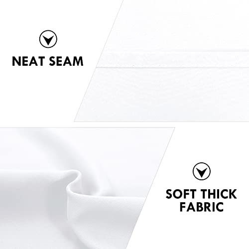 White Curtains 50% Light Blocking for Living Room 45 Inch 2 Panels (Pure White / 38"W x 45"L (Pack of 2))