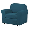 2 Pieces Armchair Cover Chair Slipcovers with Arms Furniture Protector Cover Fit Armchair Width Up to 47 Inch (Small / Deep Teal)