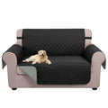 Loveseat Sofa Cover for 2 Cushion Couch (Black/Grey / 54"loveseat-medium)