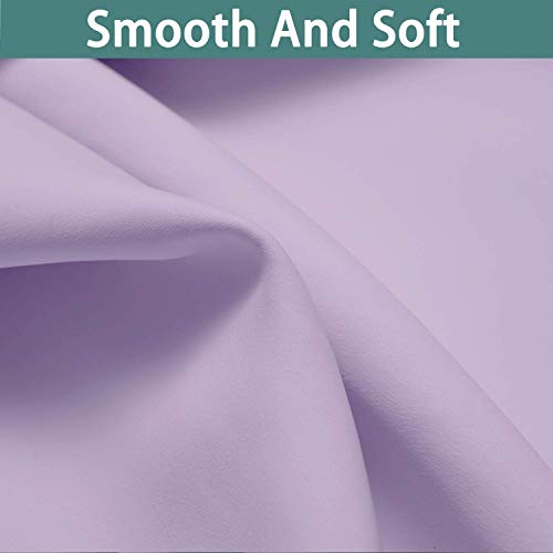Lilac 100% Blackout Curtains 84 Inches Long for Bedroom 70" Wide (70"W x 84"L (Pack of 2) / Lilac)