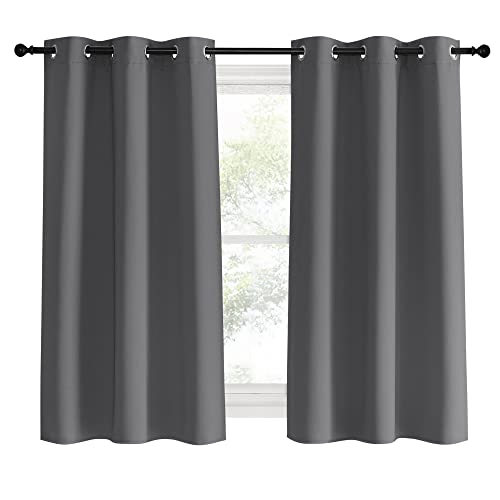 Grey Blackout Curtain Panels for Bedroom (Grey / 42"W x 60"L (Pack of 2))