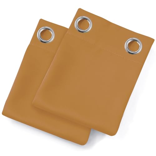 Mustard Yellow Blackout Curtains 66 x 63 Inch Length (Mustard Yellow / 66"W x 63"L (Pack of 2))