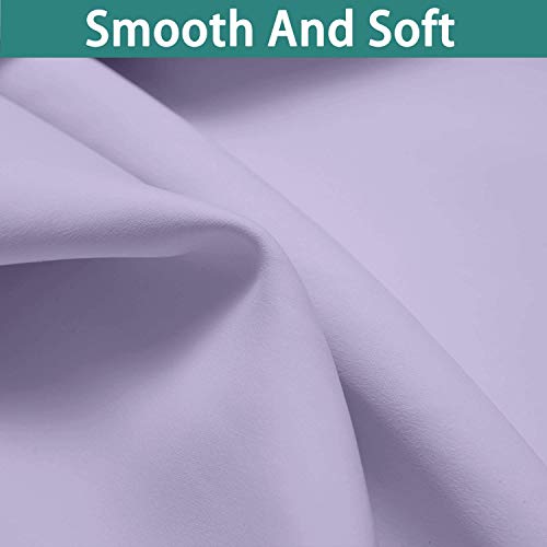 Lilac 100% Blackout Curtains 63 Inches Long for Bedroom 52" Wide (52"W x 63"L (Pack of 2) / Lilac)