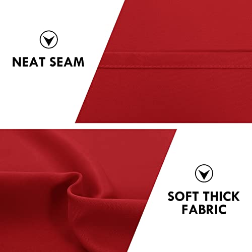 Blackout Curtains for Bedroom Living Room 38 x 54 Inch Long Red (Red / 38"W x 54"L (Pack of 2))