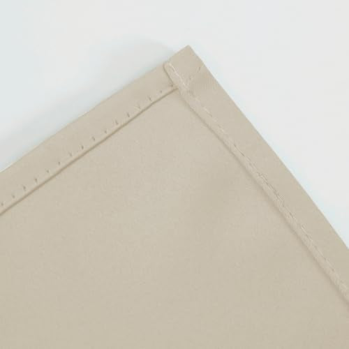 Light Beige Blackout Curtains 42 x 54 Inch Length Set of 2 Panels Grommet Bedroom Curtains for Living Room (Light Beige / 42"W x 54"L (Pack of 2))
