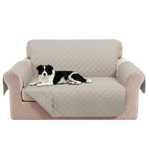 Loveseat Couch Cover for Dogs (Beige/Beige / Loveseat - Small (45"))