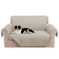 Loveseat Couch Cover for Dogs (Beige/Beige / Loveseat - Small (45"))