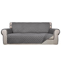Reversible Quilted Couch Covers for Dogs Oversized Sofa Cover 78” (X-Large / Gray/Gray)