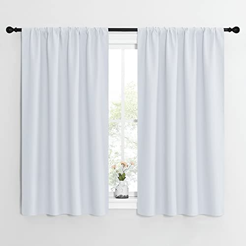 Greyish White Window Curtain Panels (Greyish White / 42"W x 54"L (Pack of 2))