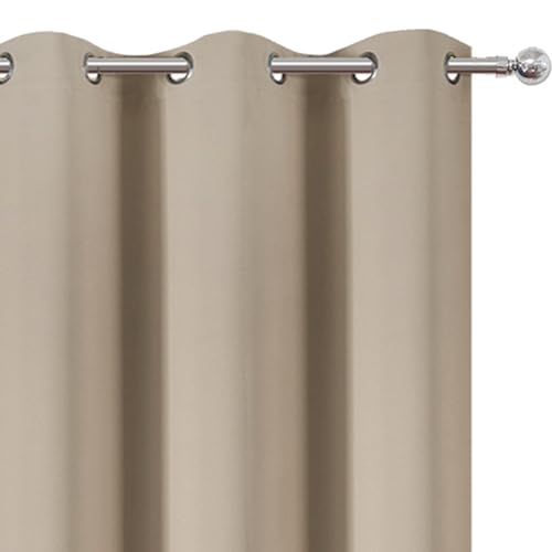 Khaki Blackout Curtains (Khaki / 38"W x 54"L (Pack of 2))