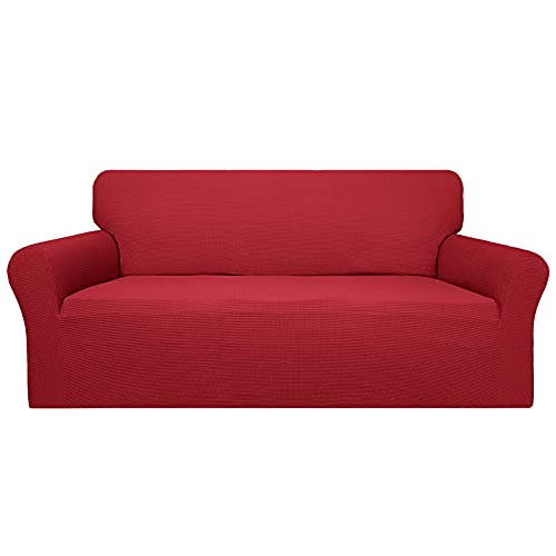 100% Waterproof Couch Cover (Christmas Red / Oversized Sofa)