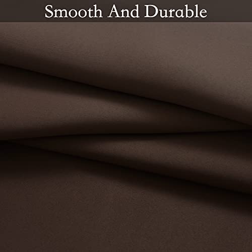 Ombre Gradient Brown White to Gray Curtains for Bedroom (52"W x 63"L (Pack of 2) / Brown and White)