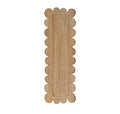 Scalloped Natural Jute Area Rug (Natural / 2'6"x18' (Runner))