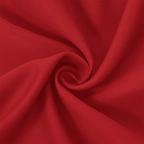 Bright Red Blackout Curtains 66 x 63 Inch Length (Bright Red / 66"W x 63"L (Pack of 2))