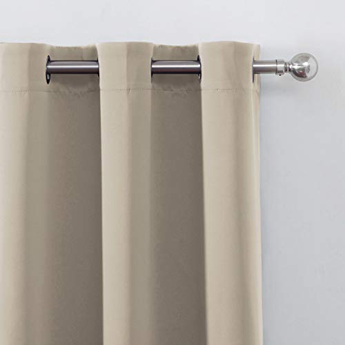 Blackout Curtains 66 x 84 inch (Beige / 66"W x 84"L (Pack of 2))