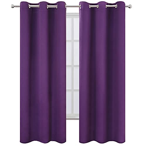 Purple Thermal Blackout Curtains (Purple / 38"W x 84"L (Pack of 2))