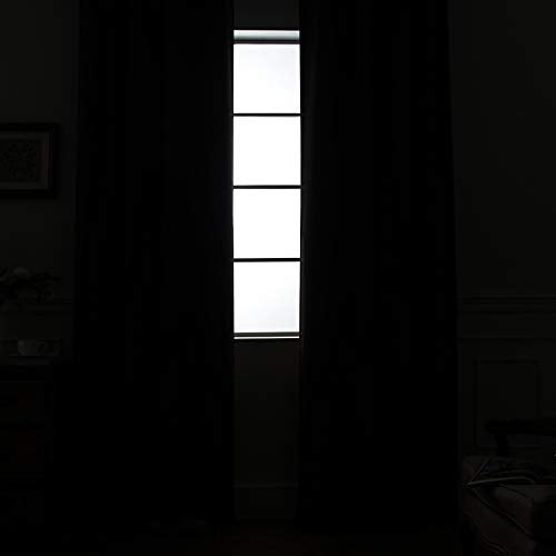 Aqua 100% Blackout Curtains 96 Inches Long for Bedroom 52" Wide (52"W x 96"L (Pack of 2) / Aqua)