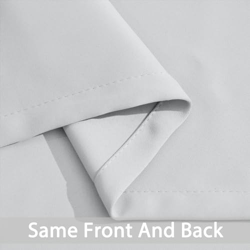 Blackout Curtains 38x84 inch Greyish White Thermal Drapes (Greyish White / 38"W x 84"L (Pack of 1))