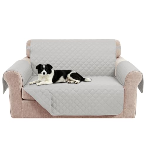 Loveseat Couch Cover for Dogs (Light Grey/Light Grey / Loveseat - Small (45"))