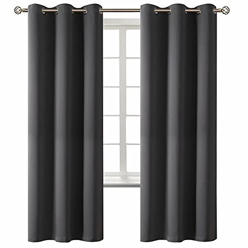 Blackout Curtains (Dark Grey / 42"W x 72"L (Pack of 2))