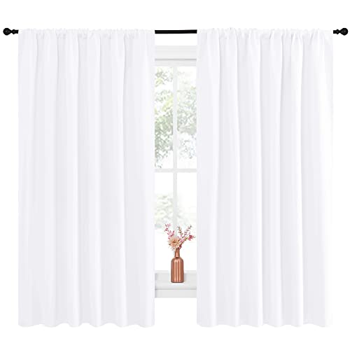White Curtains (Pure White / 70"W x 63"L (Pack of 2))