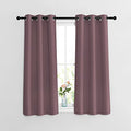 Room Darkening Small Curtains 50 inches Length (Dry Rose / 34"W x 50"L (Pack of 2))