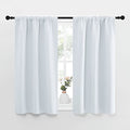 Greyish White Window Curtain Panels (Greyish White / 34"W x 45"L (Pack of 2))