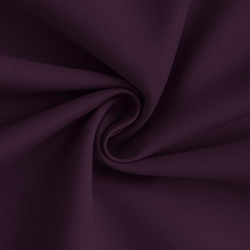 Dark Purple 100% Blackout Curtains 84 Inches Long 50" Wide 2 Panels (50"W x 84"L (Pack of 2) / Dark Purple With White Backing)