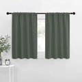 Bedroom Curtains Blackout Draperies (Dark Mallard / 34"W x 30"L (Pack of 2))