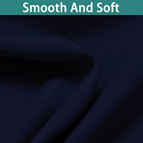 Navy Blue Blackout Patio Door Curtain Panels W100 x L108 (100"W x 108"L (Pack of 1) / Navy Blue)