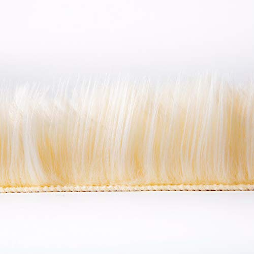 Ashler faux fur rug (6' x 2'2" (Rectangular) / C-yellow)