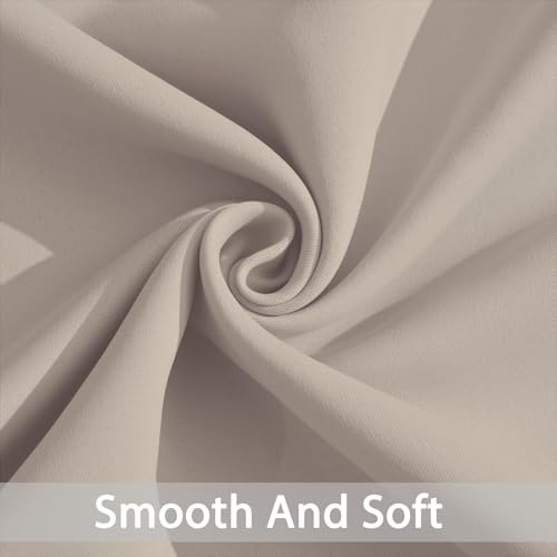 Blackout Curtains 38x36 inch Natural Thermal Drapes (Natural / 38"W x 36"L (Pack of 2))