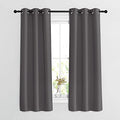 Blackout Window Curtains 63 inch Length 2 Panels (Grey / 37"W x 63"L (Pack of 2))