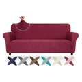 Super Stretch Couch Cover (- Wine Red / Large (72"-92"))