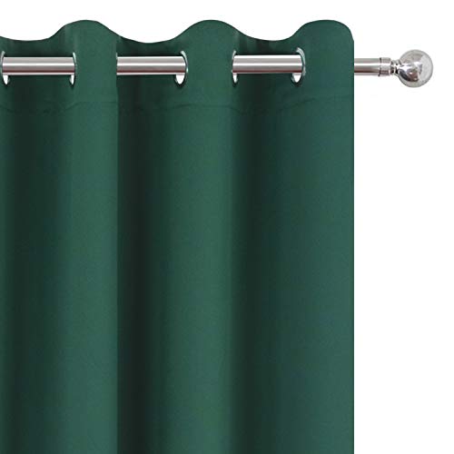 Dark Green Blackout Curtains (Green / 52"W x 84"L (Pack of 2))