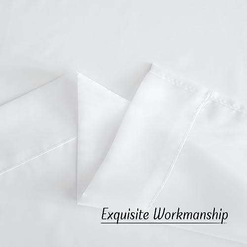 Soft Voile White Sheer Curtains 63 inches Long (White / 42"W x 63"L (Pack of 2))