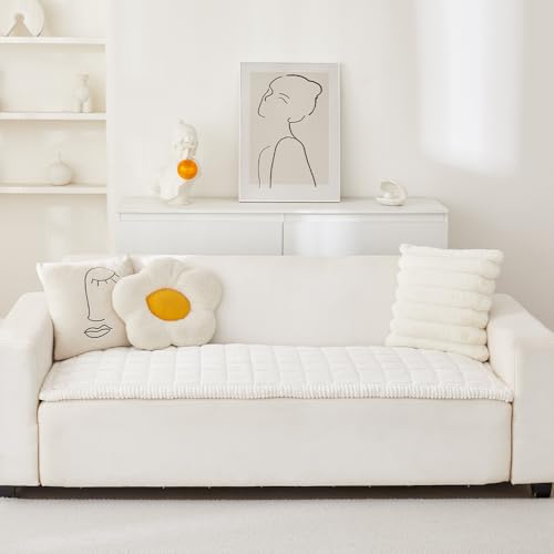 Couch Covers for Dogs Washable (White / 23.6" X 47")